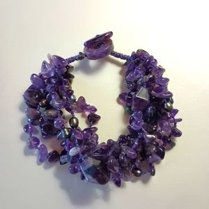 Six Strand Amethyst Bracelet